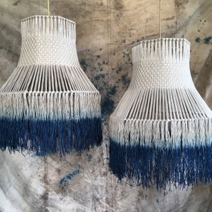 Happy Indigo, lamp made by waste material from Kasthall.
